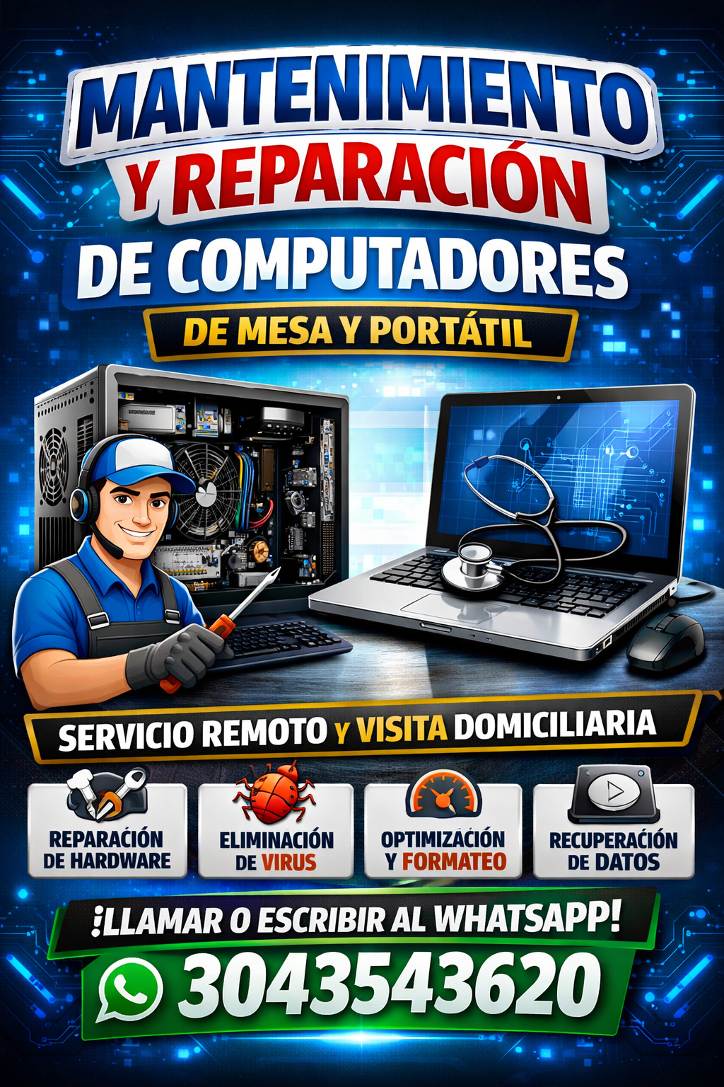 Mantenimiento y reparación de computadores